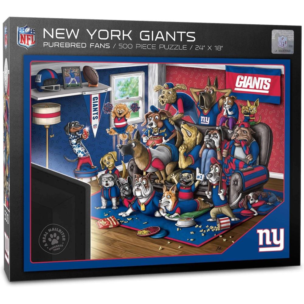 imageYouTheFan NFL Purebred Fans 500pc Puzzle A Real NailbiterNew York Giants