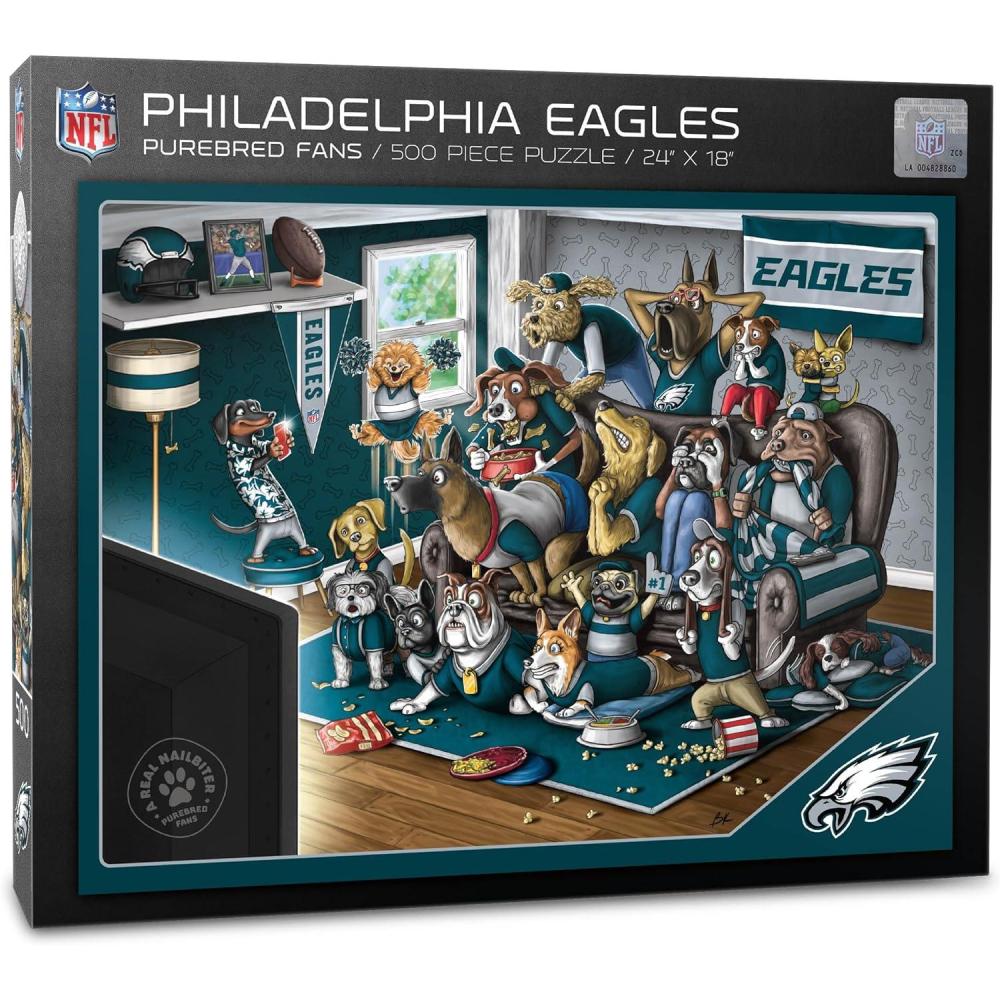imageYouTheFan NFL Purebred Fans 500pc Puzzle A Real NailbiterPhiladelphia Eagles