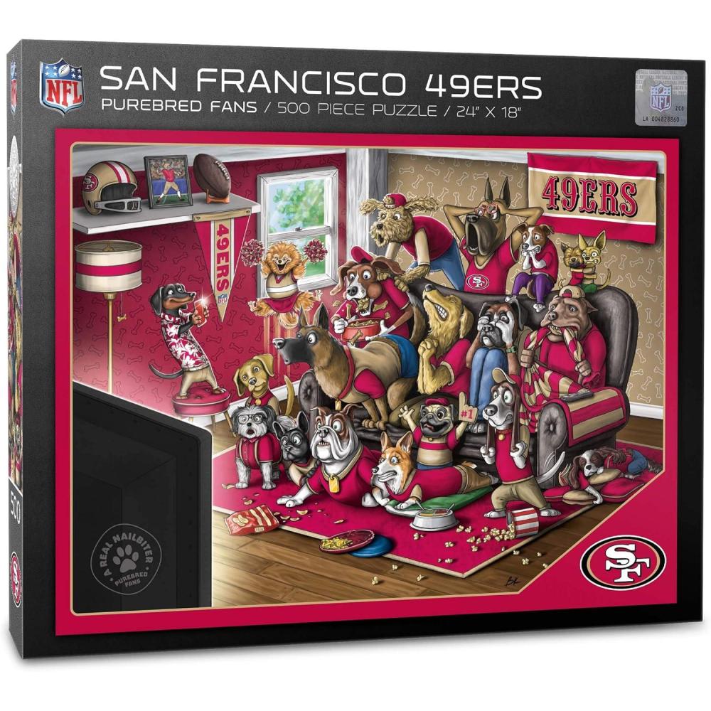 imageYouTheFan NFL Purebred Fans 500pc Puzzle A Real NailbiterSan Francisco 49ers