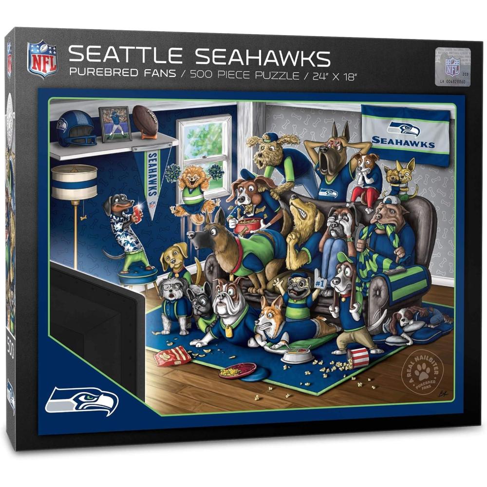 imageYouTheFan NFL Purebred Fans 500pc Puzzle A Real NailbiterSeattle Seahawks