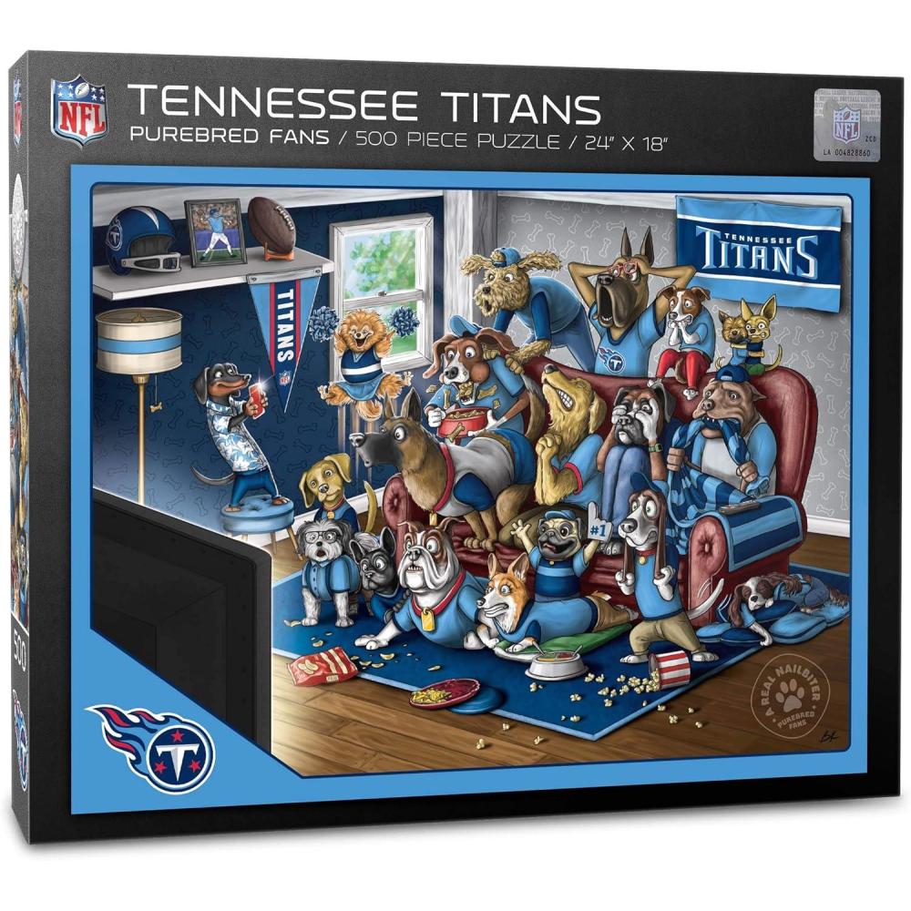 imageYouTheFan NFL Purebred Fans 500pc Puzzle A Real NailbiterTennessee Titans