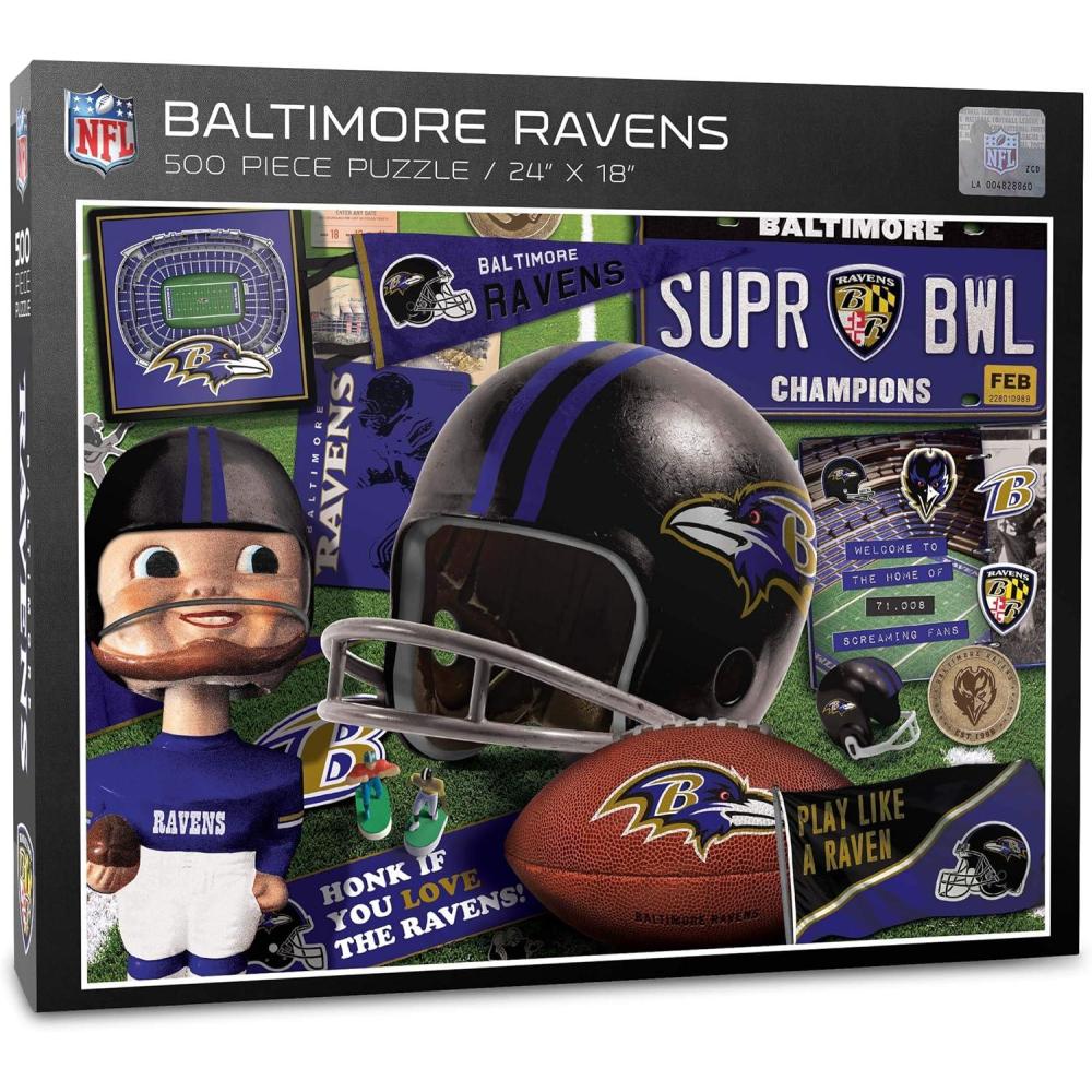 imageYouTheFan NFL Retro Series Puzzle  500 PiecesBaltimore Ravens