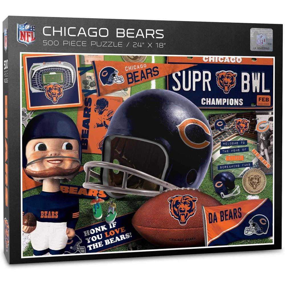 imageYouTheFan NFL Retro Series Puzzle  500 PiecesChicago Bears