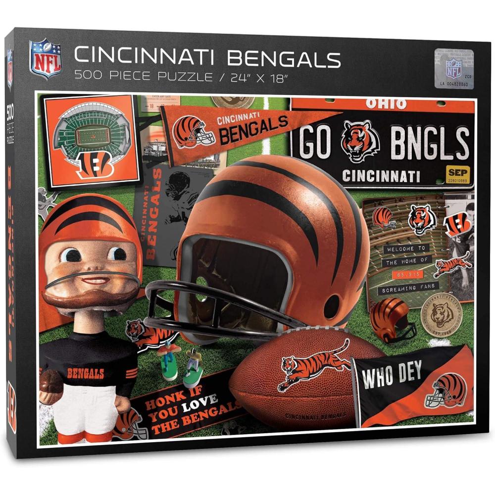 imageYouTheFan NFL Retro Series Puzzle  500 PiecesCincinnati Bengals