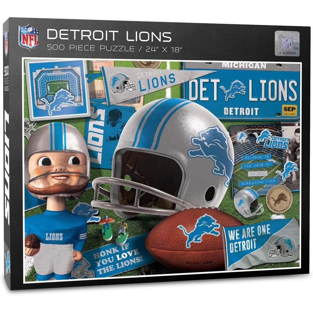 imageYouTheFan NFL Retro Series Puzzle  500 PiecesDetroit Lions