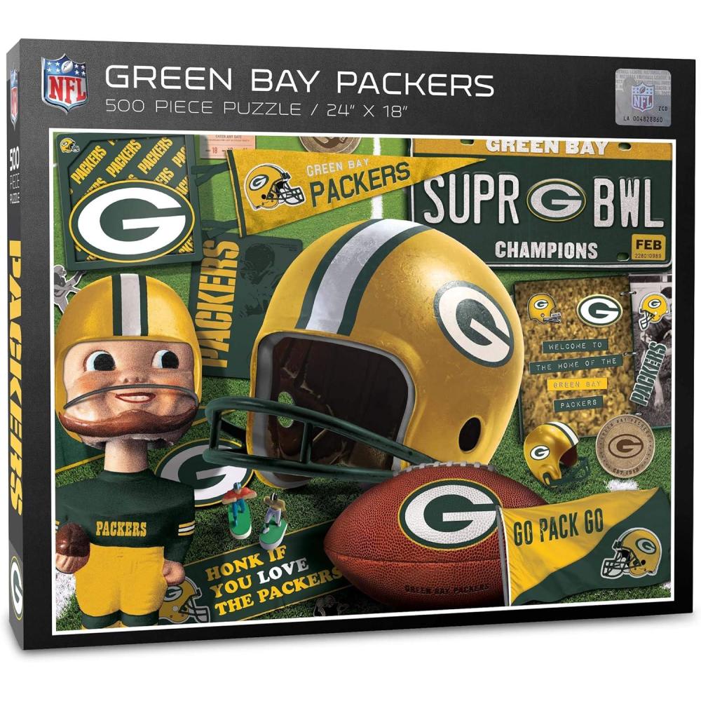 imageYouTheFan NFL Retro Series Puzzle  500 PiecesGreen Bay Packers