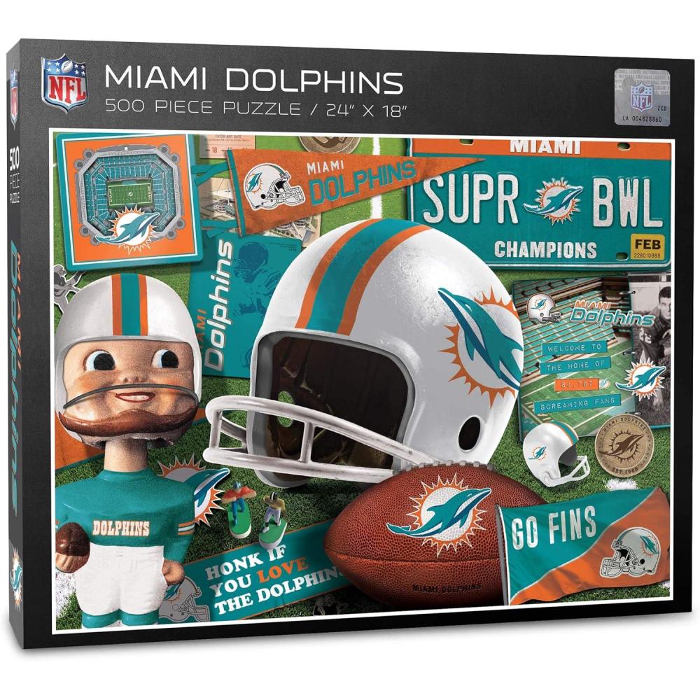 imageYouTheFan NFL Retro Series Puzzle  500 PiecesMiami Dolphins