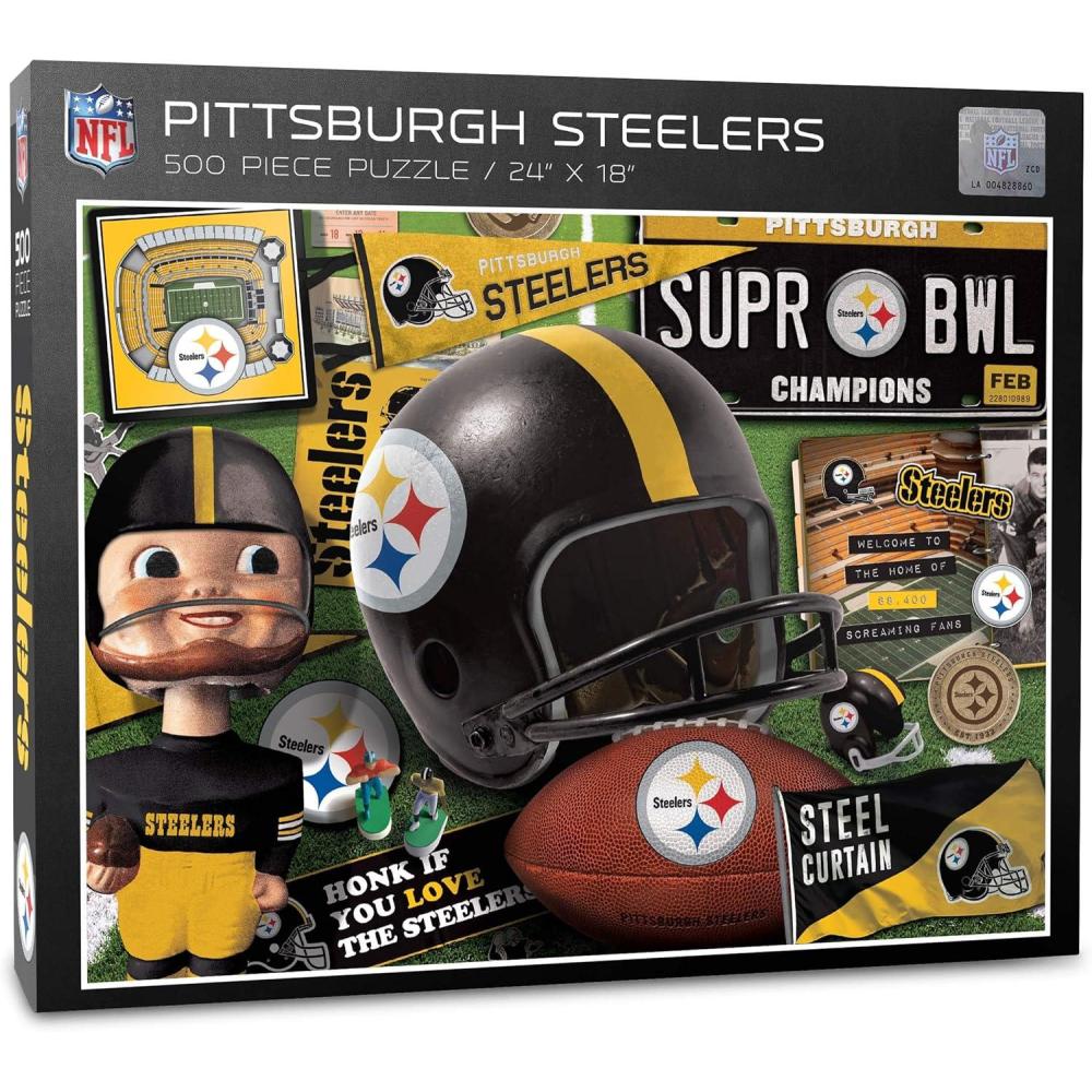 imageYouTheFan NFL Retro Series Puzzle 500 PiecesPittsburgh Steelers
