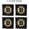 YouTheFan Officially-Licensed NHL Set of 4 Cornhole Bags – All Weather Regulation 6” x 6” Size – 16oz Weight – Designed in USA(Boston Bruins – Black)