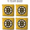 YouTheFan Officially-Licensed NHL Set of 4 Cornhole Bags – All Weather Regulation 6” x 6” Size – 16oz Weight – Designed in USA(Boston Bruins – Yellow)