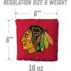 YouTheFan Officially-Licensed NHL Set of 4 Cornhole Bags – All Weather Regulation 6” x 6” Size – 16oz Weight – Designed in USA(Chicago Blackhawks – Red)