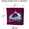 YouTheFan Officially-Licensed NHL Set of 4 Cornhole Bags – All Weather Regulation 6” x 6” Size – 16oz Weight – Designed in USA(Colorado Avalanche – Maroon)