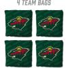 YouTheFan Officially-Licensed NHL Set of 4 Cornhole Bags – All Weather Regulation 6” x 6” Size – 16oz Weight – Designed in USA(Minnesota Wild – Green)