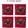 YouTheFan Officially-Licensed NHL Set of 4 Cornhole Bags – All Weather Regulation 6” x 6” Size – 16oz Weight – Designed in USA(Minnesota Wild – Red)