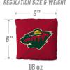 YouTheFan Officially-Licensed NHL Set of 4 Cornhole Bags – All Weather Regulation 6” x 6” Size – 16oz Weight – Designed in USA(Minnesota Wild – Red)
