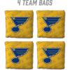 YouTheFan Officially-Licensed NHL Set of 4 Cornhole Bags – All Weather Regulation 6” x 6” Size – 16oz Weight – Designed in USA(St. Louis Blues – Yellow)