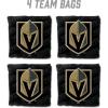 YouTheFan Officially-Licensed NHL Set of 4 Cornhole Bags – All Weather Regulation 6” x 6” Size – 16oz Weight – Designed in USA(Vegas Golden Knights – Black)