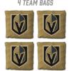 YouTheFan Officially-Licensed NHL Set of 4 Cornhole Bags – All Weather Regulation 6” x 6” Size – 16oz Weight – Designed in USA(Vegas Golden Knights – Gold)