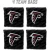 YouTheFan Officially-licensed NFL Set of 4 Cornhole Bags – All Weather regulation 6” x 6” size – Designed in USA(Atlanta Falcons – Black)
