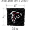 YouTheFan Officially-licensed NFL Set of 4 Cornhole Bags – All Weather regulation 6” x 6” size – Designed in USA(Atlanta Falcons – Black)