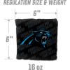 YouTheFan Officially-licensed NFL Set of 4 Cornhole Bags – All Weather regulation 6” x 6” size – Designed in USA(Carolina Panthers – Black)