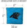 YouTheFan Officially-licensed NFL Set of 4 Cornhole Bags – All Weather regulation 6” x 6” size – Designed in USA(Carolina Panthers – Blue)