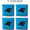YouTheFan Officially-licensed NFL Set of 4 Cornhole Bags – All Weather regulation 6” x 6” size – Designed in USA(Carolina Panthers – Blue)