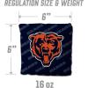 YouTheFan Officially-licensed NFL Set of 4 Cornhole Bags – All Weather regulation 6” x 6” size – Designed in USA(Chicago Bears – Blue)