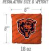 YouTheFan Officially-licensed NFL Set of 4 Cornhole Bags – All Weather regulation 6” x 6” size – Designed in USA(Chicago Bears – Orange)