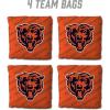 YouTheFan Officially-licensed NFL Set of 4 Cornhole Bags – All Weather regulation 6” x 6” size – Designed in USA(Chicago Bears – Orange)