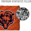 YouTheFan Officially-licensed NFL Set of 4 Cornhole Bags – All Weather regulation 6” x 6” size – Designed in USA(Chicago Bears – Orange)