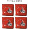 YouTheFan Officially-licensed NFL Set of 4 Cornhole Bags – All Weather regulation 6” x 6” size – Designed in USA(Cleveland Browns – Orange)