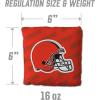 YouTheFan Officially-licensed NFL Set of 4 Cornhole Bags – All Weather regulation 6” x 6” size – Designed in USA(Cleveland Browns – Orange)
