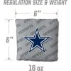 YouTheFan Officially-licensed NFL Set of 4 Cornhole Bags – All Weather regulation 6” x 6” size – Designed in USA(Dallas Cowboys – Grey)