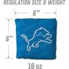 YouTheFan Officially-licensed NFL Set of 4 Cornhole Bags – All Weather regulation 6” x 6” size – Designed in USA(Detroit Lions – Blue)