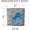 YouTheFan Officially-licensed NFL Set of 4 Cornhole Bags – All Weather regulation 6” x 6” size – Designed in USA(Detroit Lions – Grey)
