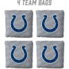 YouTheFan Officially-licensed NFL Set of 4 Cornhole Bags – All Weather regulation 6” x 6” size – Designed in USA(Indianapolis Colts – Grey)