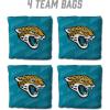 YouTheFan Officially-licensed NFL Set of 4 Cornhole Bags – All Weather regulation 6” x 6” size – Designed in USA(Jacksonville Jaguars – Teal)