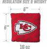 YouTheFan Officially-licensed NFL Set of 4 Cornhole Bags – All Weather regulation 6” x 6” size – Designed in USA(Kansas City Chiefs – Red)
