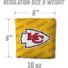 YouTheFan Officially-licensed NFL Set of 4 Cornhole Bags – All Weather regulation 6” x 6” size – Designed in USA(Kansas City Chiefs – Yellow)