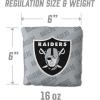 YouTheFan Officially-licensed NFL Set of 4 Cornhole Bags – All Weather regulation 6” x 6” size – Designed in USA(Las Vegas Raiders – Grey)
