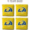 YouTheFan Officially-licensed NFL Set of 4 Cornhole Bags – All Weather regulation 6” x 6” size – Designed in USA(Los Angeles Rams – Yellow)