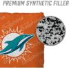 YouTheFan Officially-licensed NFL Set of 4 Cornhole Bags – All Weather regulation 6” x 6” size – Designed in USA(Miami Dolphins – Orange)