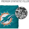 YouTheFan Officially-licensed NFL Set of 4 Cornhole Bags – All Weather regulation 6” x 6” size – Designed in USA(Miami Dolphins – Teal)