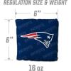 YouTheFan Officially-licensed NFL Set of 4 Cornhole Bags – All Weather regulation 6” x 6” size – Designed in USA(New England Patriots – Blue)