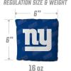 YouTheFan Officially-licensed NFL Set of 4 Cornhole Bags – All Weather regulation 6” x 6” size – Designed in USA(New York Giants – Blue)