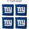 YouTheFan Officially-licensed NFL Set of 4 Cornhole Bags – All Weather regulation 6” x 6” size – Designed in USA(New York Giants – Blue)