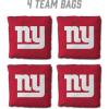 YouTheFan Officially-licensed NFL Set of 4 Cornhole Bags – All Weather regulation 6” x 6” size – Designed in USA(New York Giants – Red)