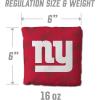 YouTheFan Officially-licensed NFL Set of 4 Cornhole Bags – All Weather regulation 6” x 6” size – Designed in USA(New York Giants – Red)