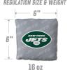 YouTheFan Officially-licensed NFL Set of 4 Cornhole Bags – All Weather regulation 6” x 6” size – Designed in USA(New York Jets – Grey)